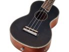 MP2EBK Mahalo Pearl Series solid top concert ukulele, with MEQ2 9v preamp, black, with bag