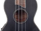 MP2EBK Mahalo Pearl Series solid top concert ukulele, with MEQ2 9v preamp, black, with bag