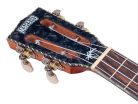 MP2EBK Mahalo Pearl Series solid top concert ukulele, with MEQ2 9v preamp, black, with bag