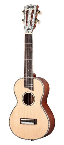 MP2E Mahalo Pearl Series solid top concert ukulele, with MEQ2 9v preamp, natural, with bag