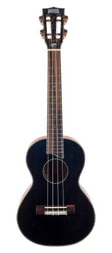 MP3BK Mahalo Pearl Series solid top tenor ukulele, black, with bag