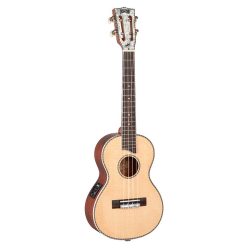   MP3E Mahalo Pearl Series solid top tenor ukulele, with MEQ2 9v preamp, natural, with bag