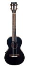 MP3EBK Mahalo Pearl Series solid top tenor ukulele, with MEQ2 9v preamp, black, with bag