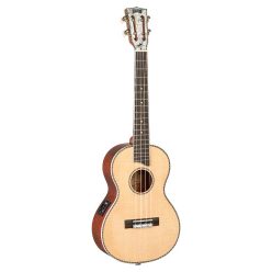   MP4E Mahalo Pearl Series solid top baritone ukulele, with MEQ2 9v preamp, natural, with bag