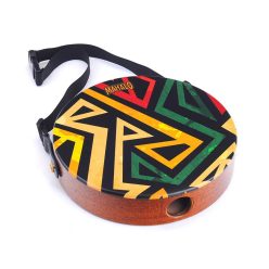   Mahalo MPJ1GM Lap Top Cajon “GEOMETRIC” – Mahagoni, 10", fester Snare, Grafikdesign, mit Gurt und Tasche