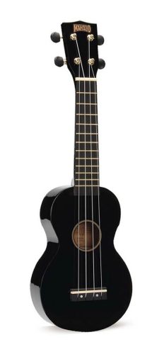 MR1BK Mahalo Rainbow Series soprano ukulele, black, with bag