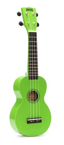 MR1GN Mahalo Rainbow Series soprano ukulele, green, with bag