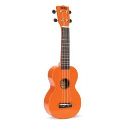   Mahalo MR1OR Rainbow Series Sopran-Ukulele – hochglänzend orange, Aquila Super Nylgut Saiten, goldene Mechaniken, NuBone XB Stegeinlage, Tasche inklusive