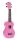 MR1PK Mahalo Rainbow Series soprano ukulele, pink, with bag