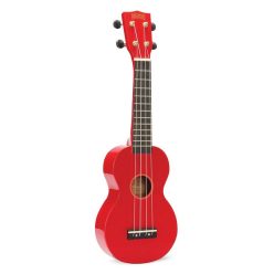 MR1RD Mahalo Rainbow Series soprano ukulele, red, with bag