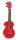 MR1RD Mahalo Rainbow Series soprano ukulele, red, with bag