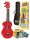 MR1RDK Mahalo Rainbow Series soprano ukulele pack, red, with essentials accessory pack