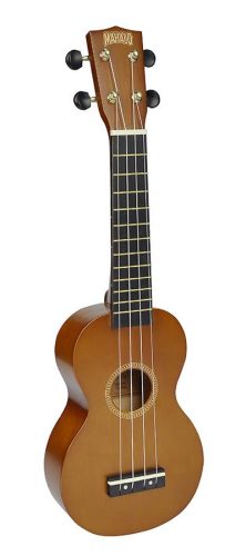 MR1TBR Mahalo Rainbow Series soprano ukulele, transparent brown, with bag