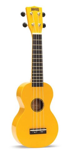 MR1YW Mahalo Rainbow Series soprano ukulele, yellow, with bag