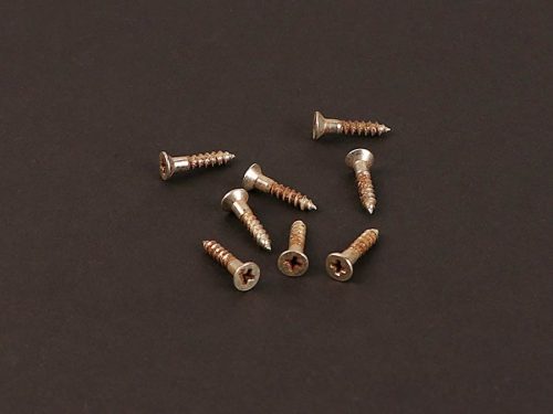 MRC-MRSCWNL Boston Master Relic Series mounting ring screws, flat head 2.4 x13mm, 8/pack, nickel relic for two pickups