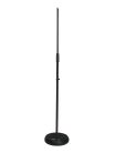 MS-1100-BK Boston  microphone stand with round base, black, max height 160cm