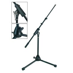   MS-1325-BK Boston Stage Pro Series microphone stand, telesc.boom, black, max height 50cm