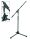 MS-1350-BK Boston Stage Pro Series microphone stand, with boom, black, max height 100cm