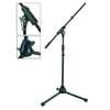 MS-1350-BK Boston Stage Pro Series microphone stand, with boom, black, max height 100cm