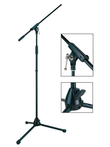 MS-1400-BK Boston Stage Pro Series microphone stand with boom max height 165cm,  black