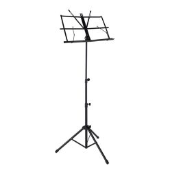 MS-40-BK Boston  music stand, foldable, including bag, black