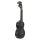 MS1TBK Mahalo Slimline Series soprano ukulele, transparent black, with bag