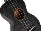 MS1TBK Mahalo Slimline Series soprano ukulele, transparent black, with bag