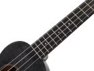 MS1TBK Mahalo Slimline Series soprano ukulele, transparent black, with bag