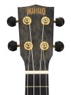 MS1TBK Mahalo Slimline Series soprano ukulele, transparent black, with bag