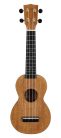 MS1TBR Mahalo Slimline Series soprano ukulele, transparent brown, with bag