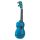 MS1TBU Mahalo Slimline Series soprano ukulele, transparent blue, with bag