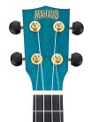 MS1TBU Mahalo Slimline Series soprano ukulele, transparent blue, with bag