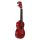 MS1TRD Mahalo Slimline Series soprano ukulele, transparent red, with bag