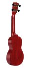 MS1TRD Mahalo Slimline Series soprano ukulele, transparent red, with bag