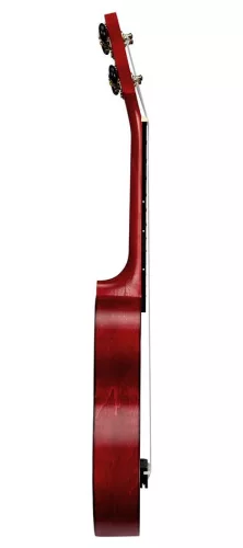 MS1TRD Mahalo Slimline Series soprano ukulele, transparent red, with bag