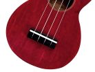 MS1TRD Mahalo Slimline Series soprano ukulele, transparent red, with bag