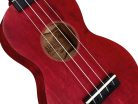 MS1TRD Mahalo Slimline Series soprano ukulele, transparent red, with bag