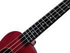 MS1TRD Mahalo Slimline Series soprano ukulele, transparent red, with bag