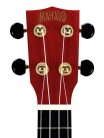 MS1TRD Mahalo Slimline Series soprano ukulele, transparent red, with bag