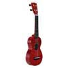 MS1TRD Mahalo Slimline Series soprano ukulele, transparent red, with bag