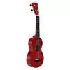 MS1TRD Mahalo Slimline Series soprano ukulele, transparent red, with bag