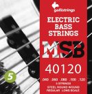 MSB-40120 Galli Magic Sound Bass string set electric 5-string bass, steel regular, 040-060-080-100-120