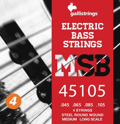 MSB-45105 Galli Magic Sound Bass string set electric bass, steel medium, 045-065-085-105