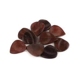   MSRW-DR/10 Boston Madagascar Series handcarved pick 10-pack with Ergogrip, standard RH, dark rosewood