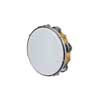 MT6-082-NE Hayman  tambourine, plastic drum head, 8", 6 x 2 zils, wood grain plastic, tunable