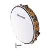 MT6-102-NE Hayman  tambourine, plastic drum head, 10", 7 x 2 zils, wood grain plastic, tunable