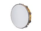 MT6-122-NE Hayman  tambourine, plastic drum head, 12", 10 x 2 zils, wood grain plastic, tunable