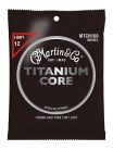 MTCN160 Martin Titanium Core Acoustic string set titanium core and nickel wrap, light, 012-016-026-034-044-055