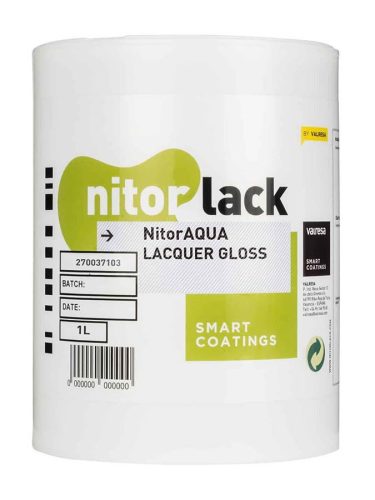 N270039104 NitorLACK NitorAQUA waterbased clear gloss lacquer - 1000ml can