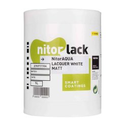   N270711104 NitorLACK NitorAQUA waterbased matte white lacquer - 1000ml can